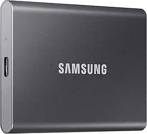SAMSUNG T7 Portable SSD, 4TB External Solid State Drive, Speeds Up to 1,050MB/s, USB 3.2 Gen 2, Reliable Storage for Gaming, Students, Professionals, MU-PC4T0T/AM, Gray | Reliable External Solid State Drive Storage for Gaming, Students, Professionals (MU-PC4T0T/AM)