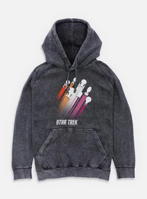 Star Trek Lesbian Pride Fleet Stripes Mineral Wash Hoodie | BoxLunch